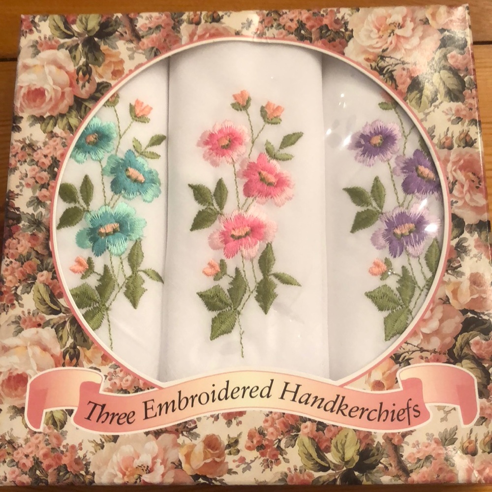 Box of 3 Cotton Handkerchiefs